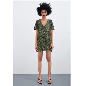 Zara Textured Weave Dress Floral